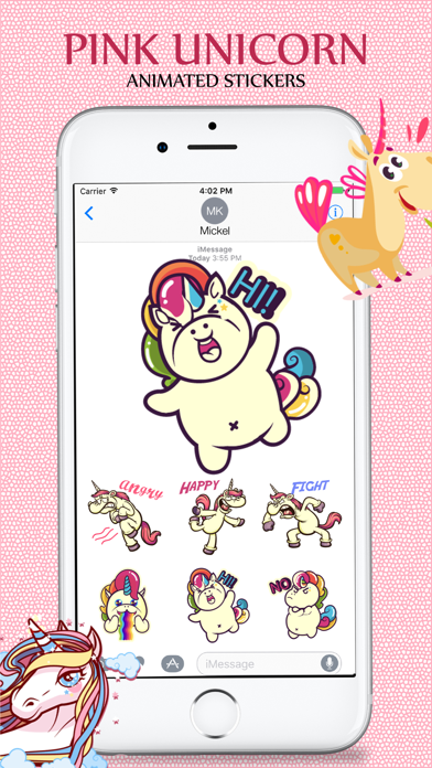 How to cancel & delete Pink Unicorn Stickers from iphone & ipad 2