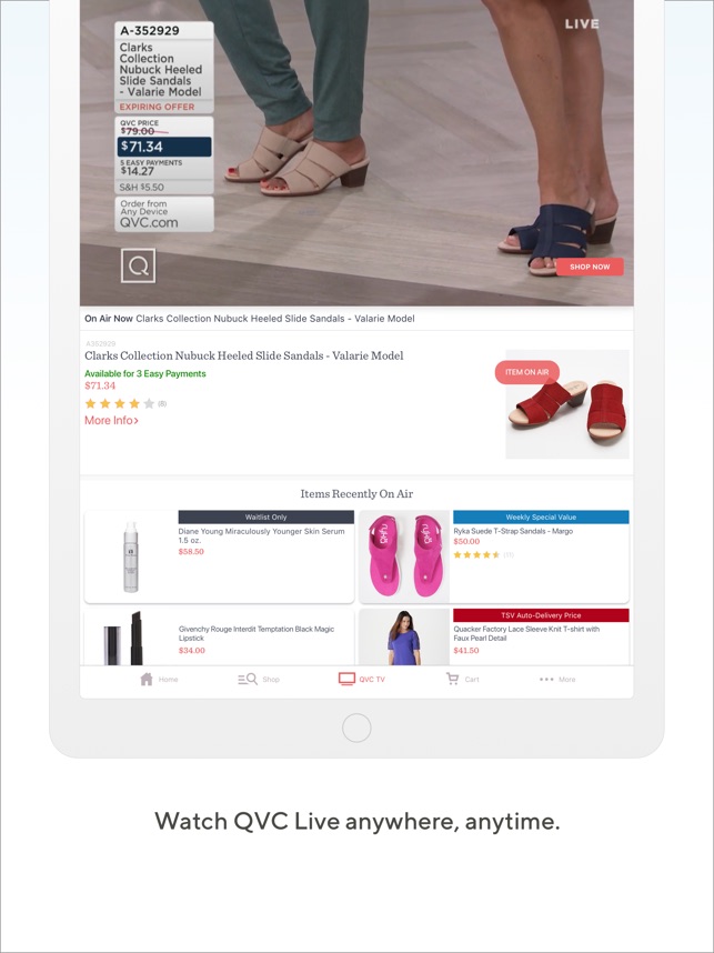 qvc clarks on air now