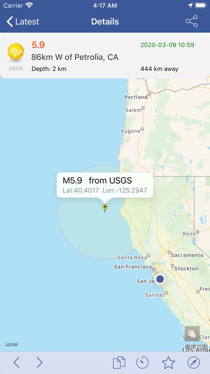 Earthquakes - Latest & Alert