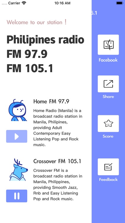 Philipines radio FM97.9 105.1