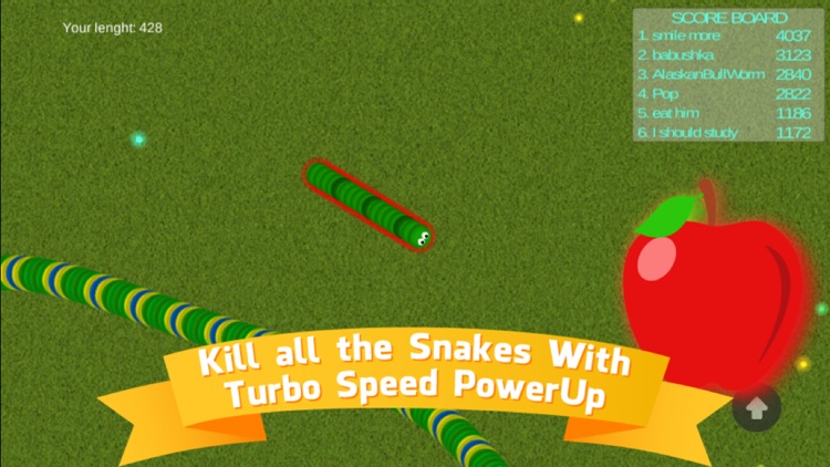 Snake Slither. Apple Eater War