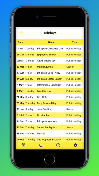 Ethiopian Calendar Amharic screenshot-3