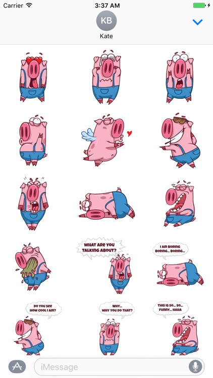 Sticker Me Oppie Pig Character