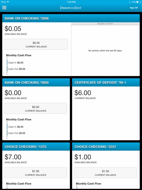 HomeStreet Banking for iPad