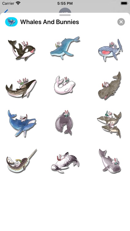 Whales and Bunnies Stickers