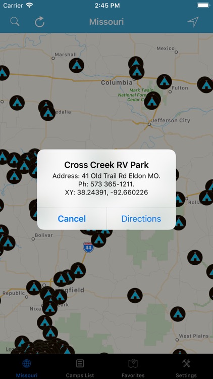 Missouri – Campground RV Parks screenshot-4