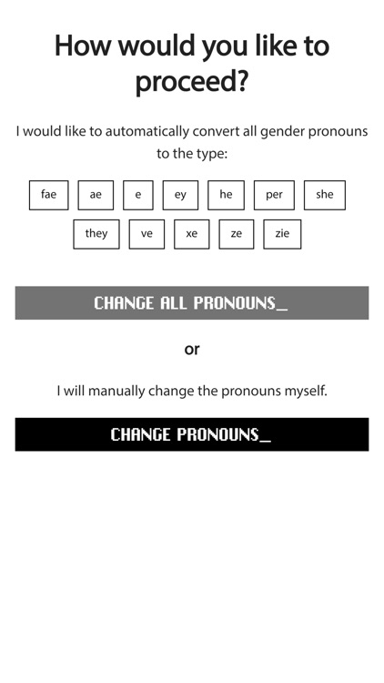 The Right Pronoun