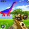 Hunt wild dino by using sniper shooting gun in the wild dinosaur hunting game