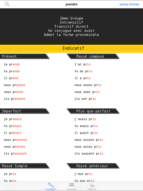 La conjugaison française La conjugaison française