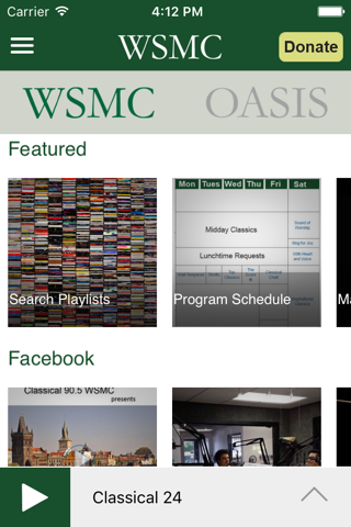 WSMC Public Radio App - náhled