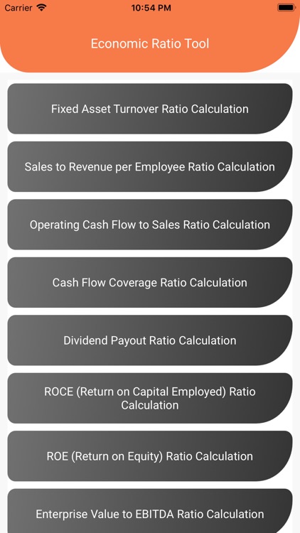 Economic Ratio Tool