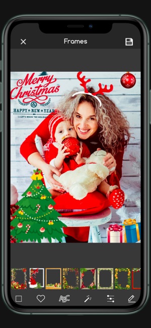 Sfondi Natalizi Per Fotomontaggi.Natale Editor Di Foto Cornice Su App Store