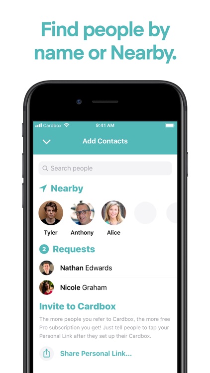 Cardbox • Contacts Network screenshot-4