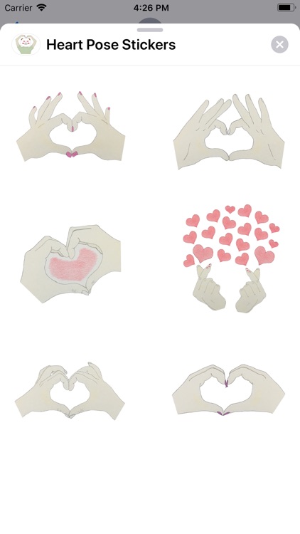 Heart Pose Stickers