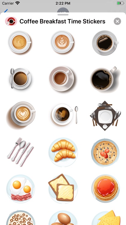 Coffee Breakfast Time Stickers