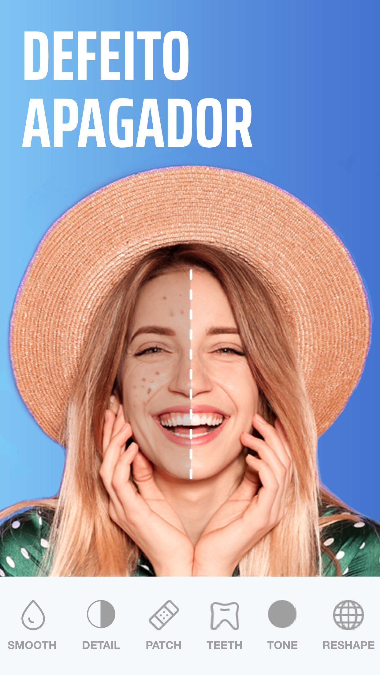 Screenshot do app Editor Selfie: Filtro de Rosto