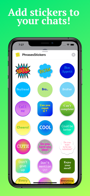 Phrases Stickers for iMessage(圖2)-速報App