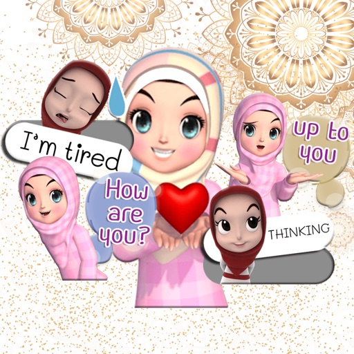 Sweet Hijab Girl Stickers