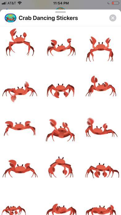Crab MEMEs Dancing Stickers screenshot 4