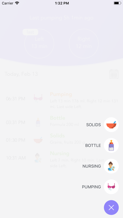 Breast feeding app+ screenshot 2