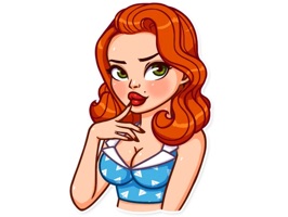 Lovely Redhead is a funny and cute sticker pack that will bring happiness and good mood to you and your friends