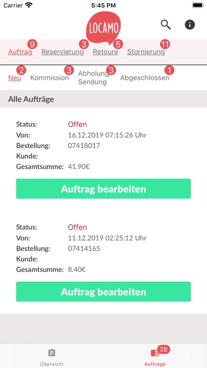 Locamo Order Management
