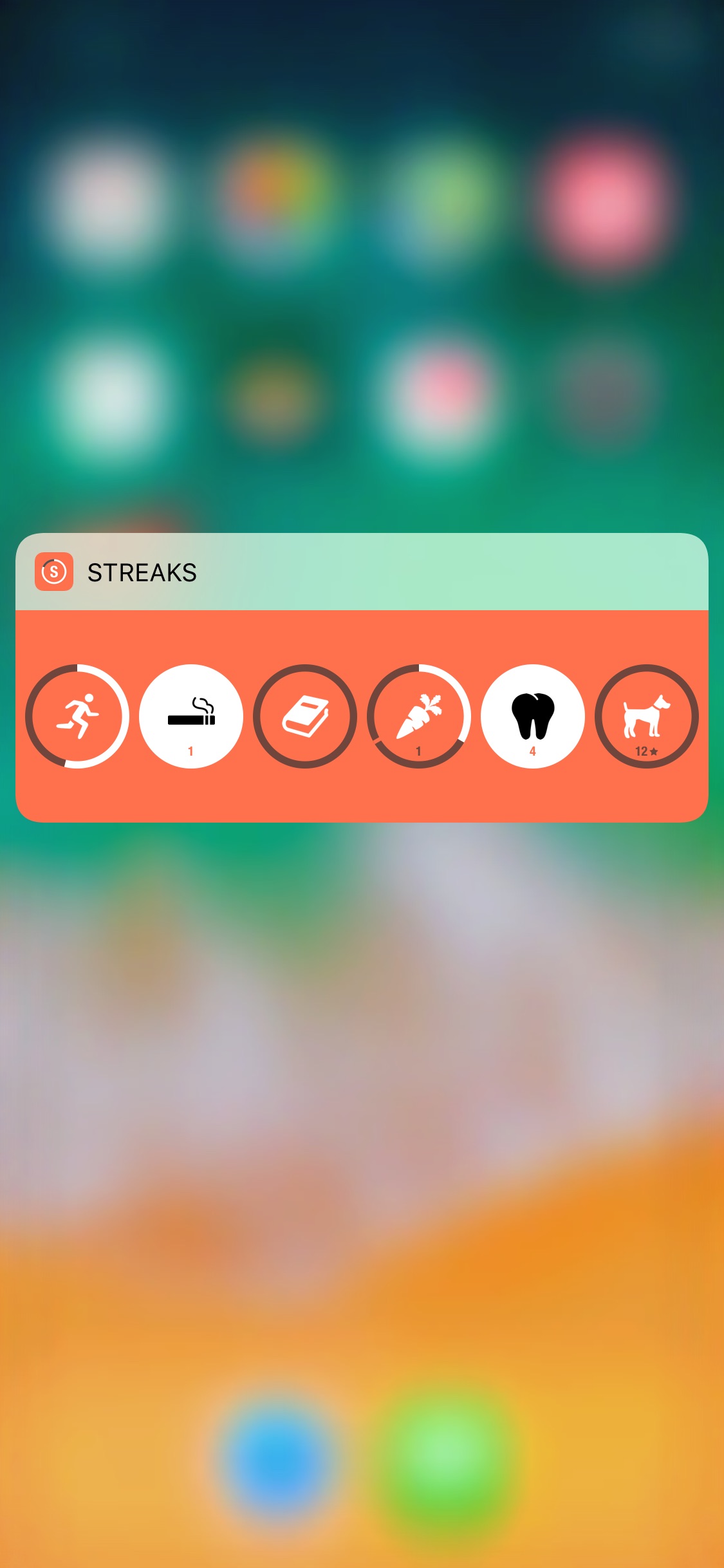 Screenshot do app Streaks