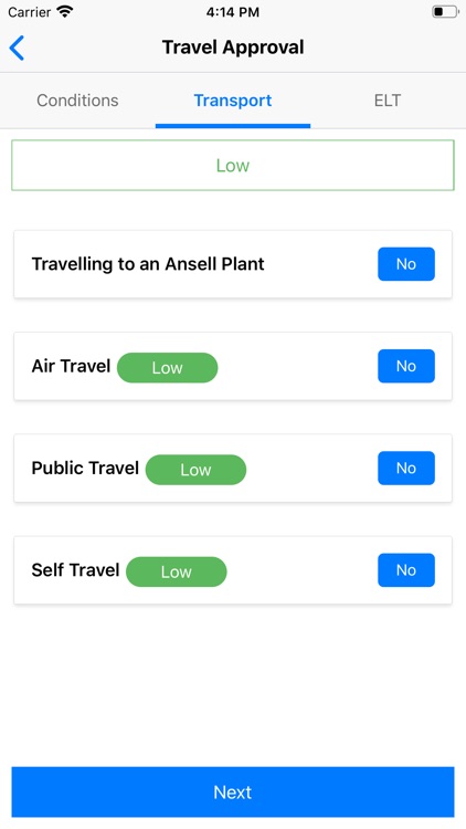 Ansell Travel Approval