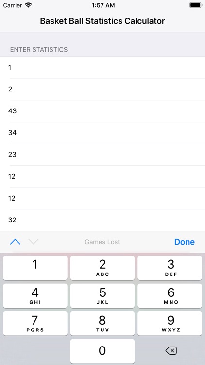 Basket Ball StaticalCalculator screenshot-3