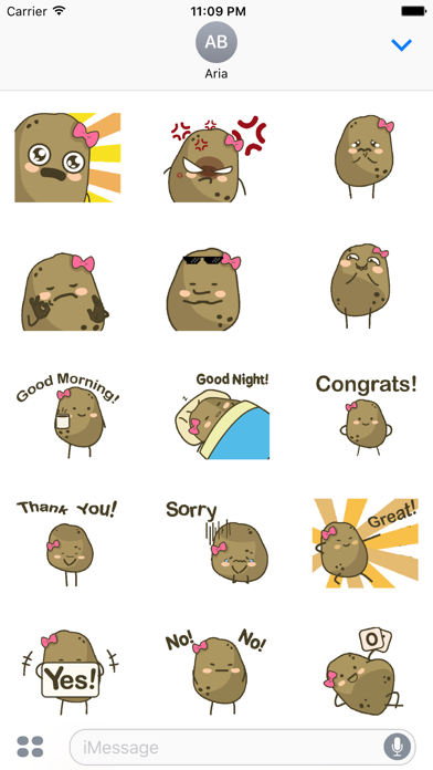 Animated Ms. Potato Sticker screenshot 2