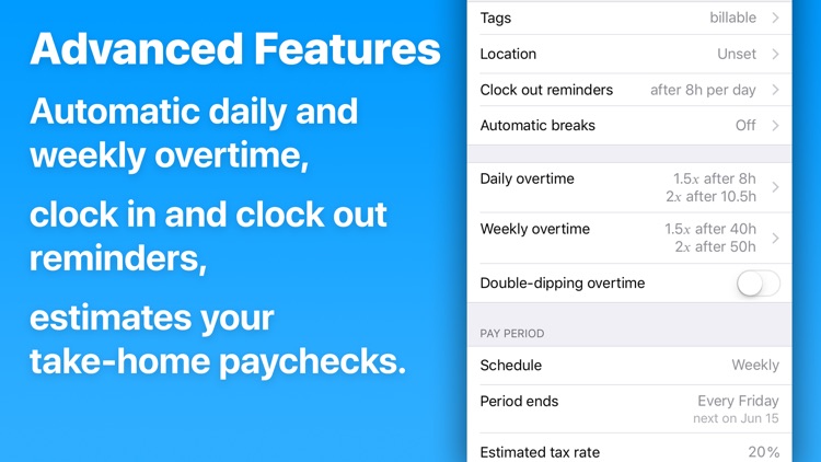 HoursTracker: Hours & Pay screenshot-4