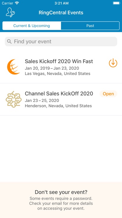 RingCentral Global Events App