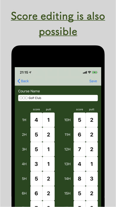 ゴルフスコアカウンター - AppleWatchで簡単入力！ screenshot 3