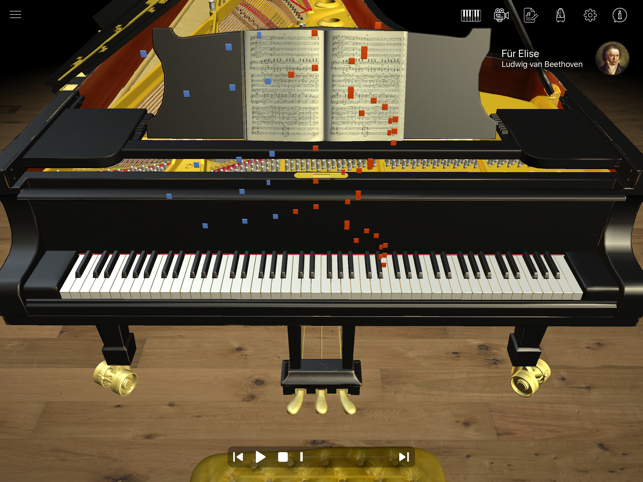 צילום מסך של פסנתר חזותי