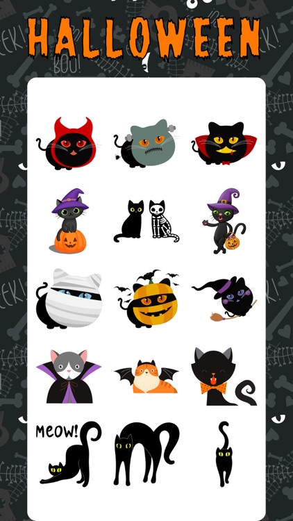 Halloween Kitty Cat Sticker IM