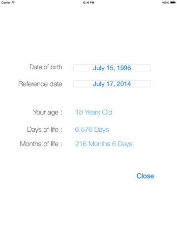 Age Calculator (Life Days) - náhled