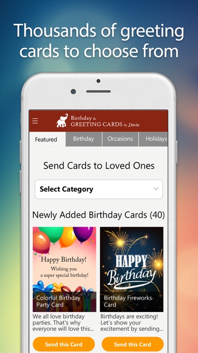 How to cancel & delete Birthday Cards by Davia from iphone & ipad 1