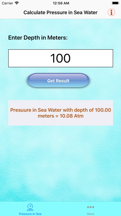 Calculate Pressure In Water screenshot-4