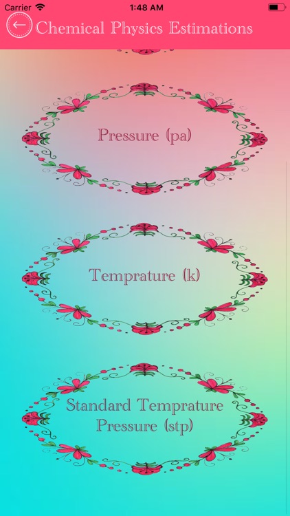 Chemical Physics Estimations