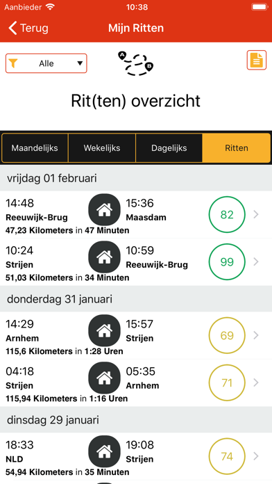 Voorop rijcoach screenshot 2