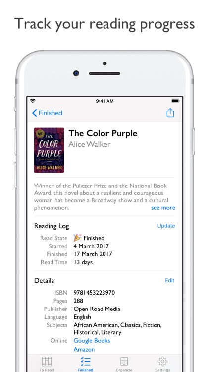 Reading List - Book Log