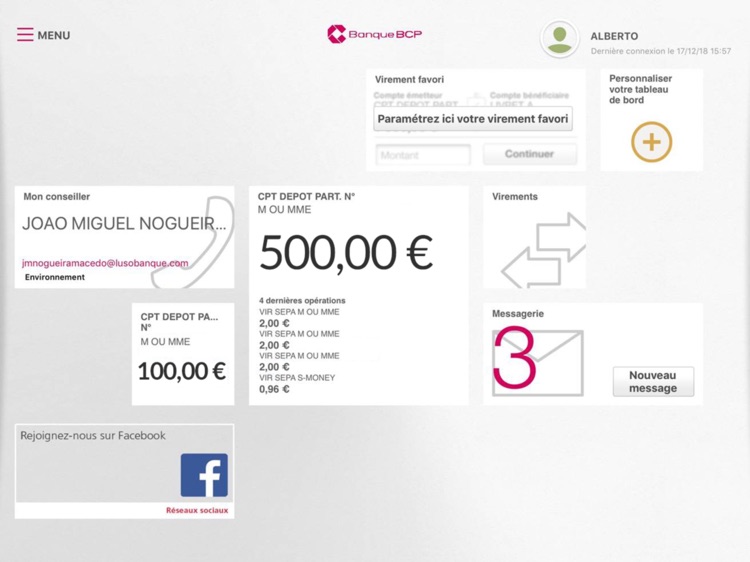 Banque BCP pour iPad