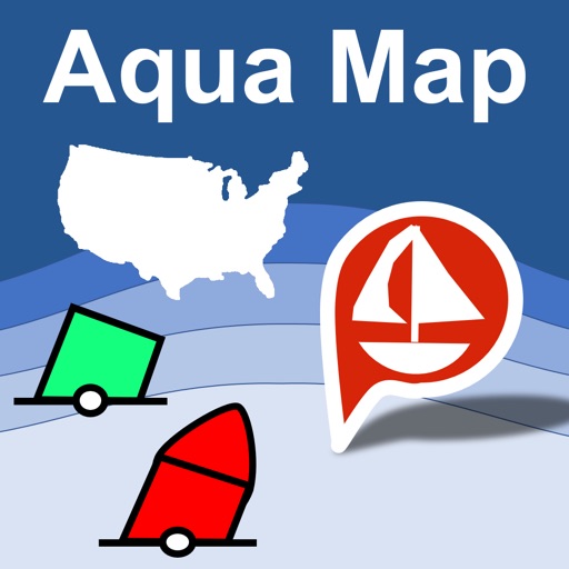 Aqua Map USA: Marine & Lake Icon
