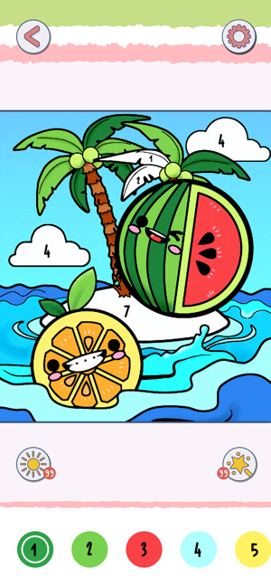 Coloring Book: Fruit Game