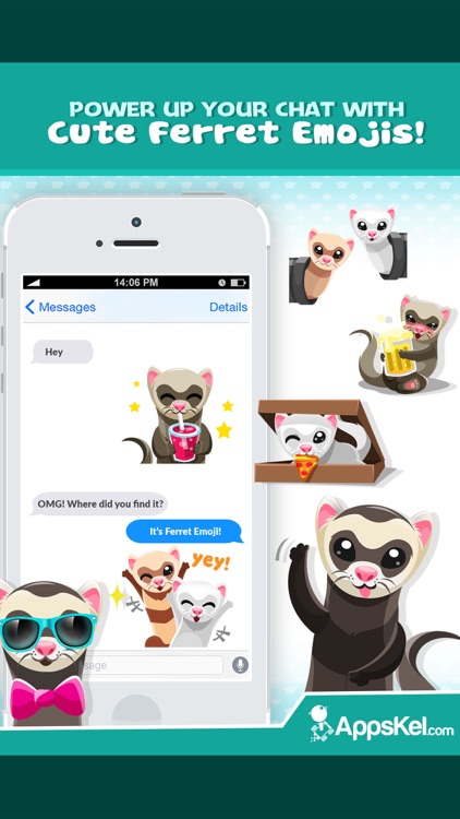 Ferret Pet Emojis Stickers App