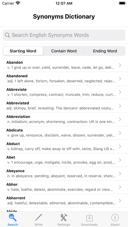 Synonyms English Dictionary screenshot-0