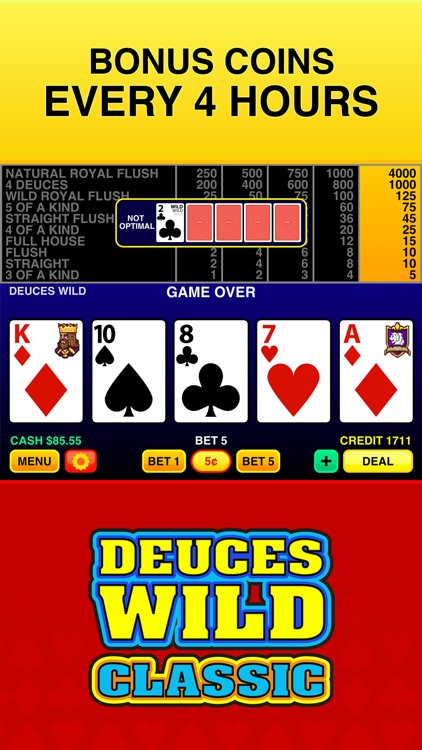 Deuces Wild Casino Video Poker screenshot-3