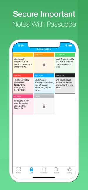 Lock Notes - Sticky Notes