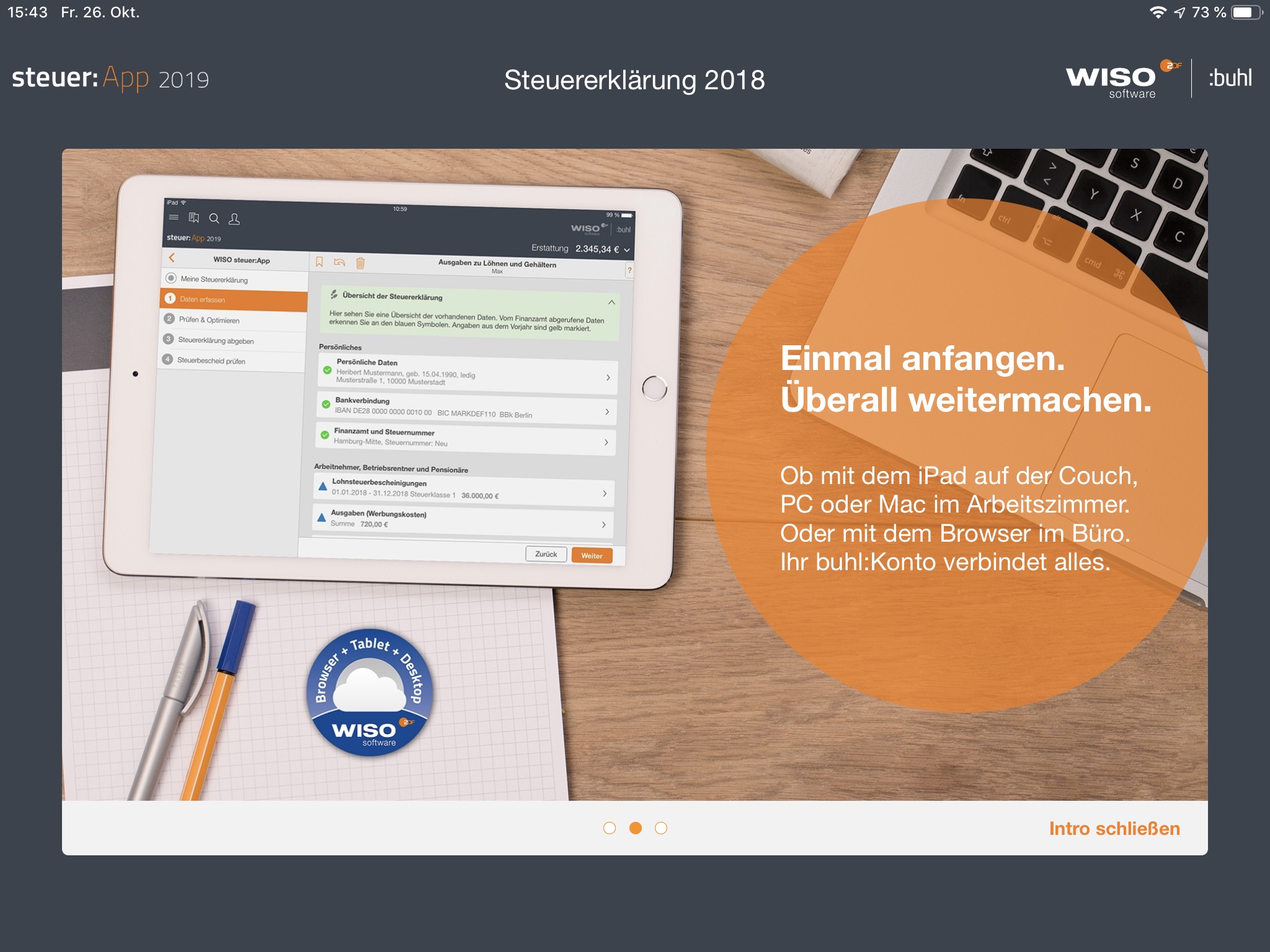 WISO steuer:App 2019 screenshot 2