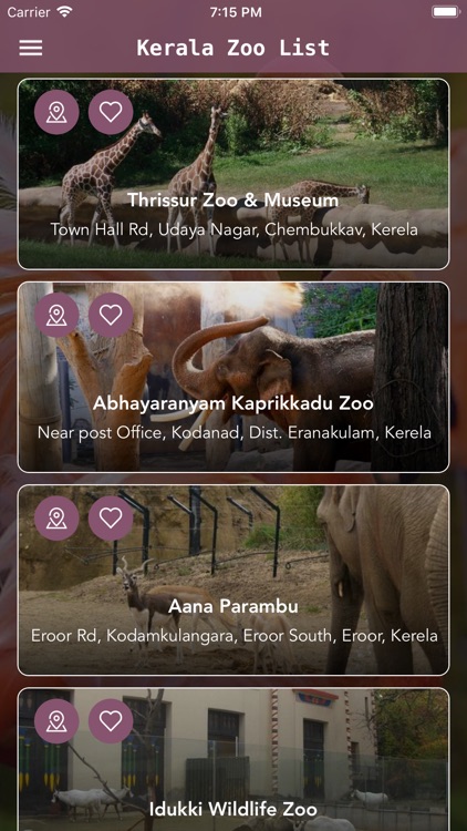 Kerala Zoo Places